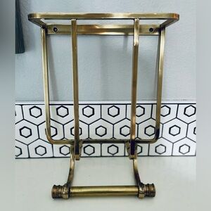 Gold Metal Wall-Mounted Toilet Paper Holder